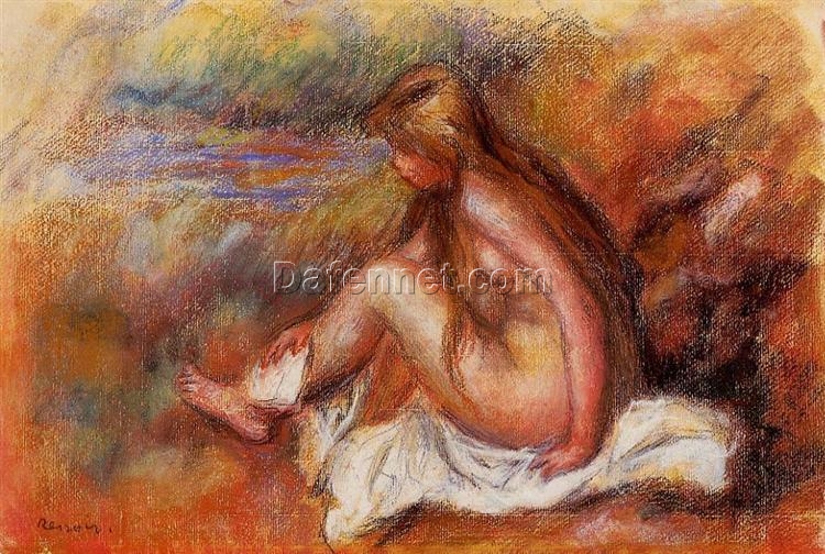 Buy Renoir’s “Bather Seated by the Sea” – High-Quality Oil Painting Reproduction | Custom Canvas Art from Dafen Village