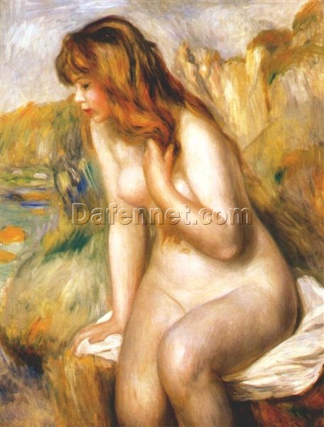 Buy Renoir’s “Bather Seated on a Rock” 1892 – High-Quality Oil Painting Reproduction | Custom Canvas Art from Dafen Village