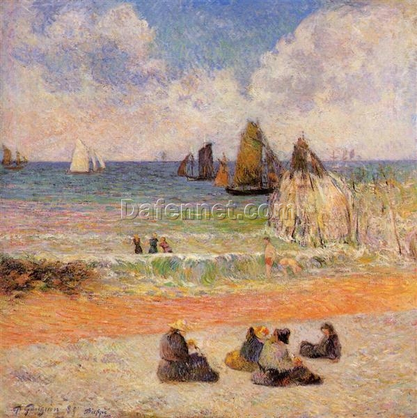 Bathing, Dieppe” by Paul Gauguin – 1885 Oil Painting Reproduction | Beautiful Hand-Painted Canvas Artwork for Art Collectors