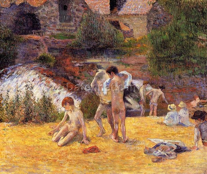 Bathing Place” by Paul Gauguin – 1886 Oil Painting Reproduction | Beautiful Hand-Painted Canvas Artwork for Art Collectors