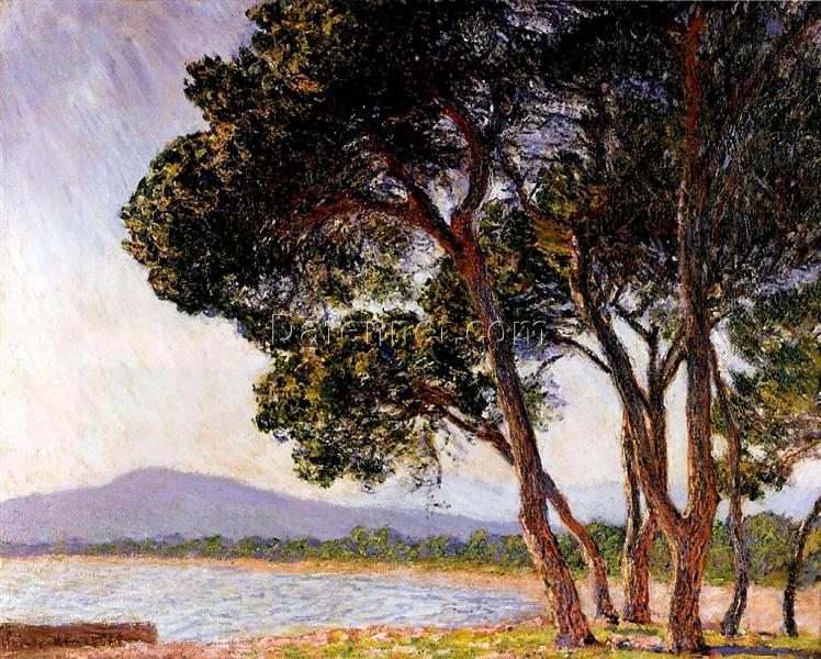 Beach in Juan-les-Pins by Claude Monet (1888) – Fine Oil Painting Reproduction for Nautical and Seaside Interior Themes