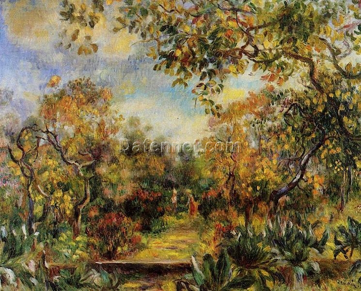 Custom Oil Painting Reproduction of Pierre-Auguste Renoir’s “Beaulieu Landscape” (1893) – Serene Coastal Art | Dafen Village