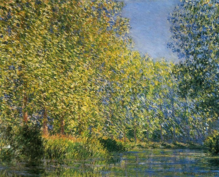 Impressionist Masterpiece: Bend in the River Epte by Claude Monet – Oil Painting Reproduction from Dafen Village