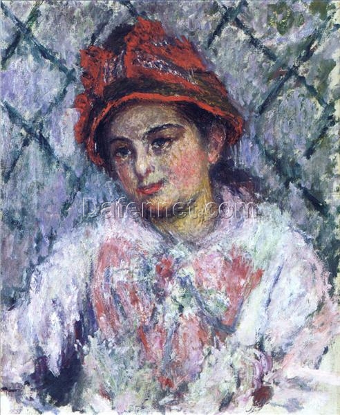 Blanche Hoschede by Claude Monet (1880) – Custom Oil Painting for Home Decor by Dafen Village Artists