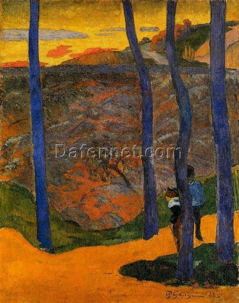 Blue Trees” by Paul Gauguin 1888 – Hand-Painted Oil Painting Reproduction | Fine Art Canvas from Dafen Village