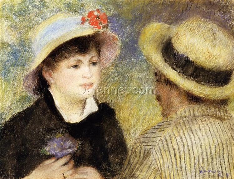 Authentic Reproduction of Renoir’s “Boating Couple” – Custom Oil Painting of the 1880-1881 Intimate Boating Scene | Dafen Village