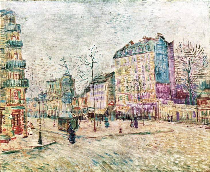 High-Quality Reproduction of Van Gogh’s Boulevard de Clichy – Beautiful 1887 Oil Painting from Dafen Village Studio