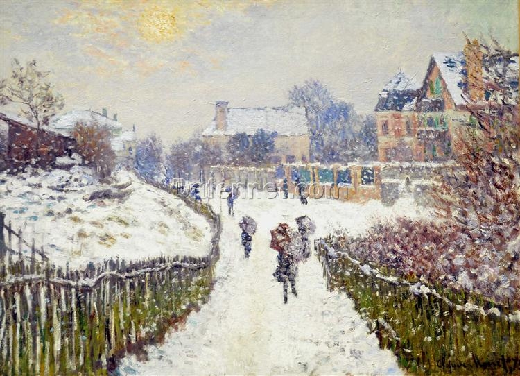 Dafen Village Oil Painting Studio – Boulevard Saint-Denis, Argenteuil, in Winter (1875) by Claude Monet