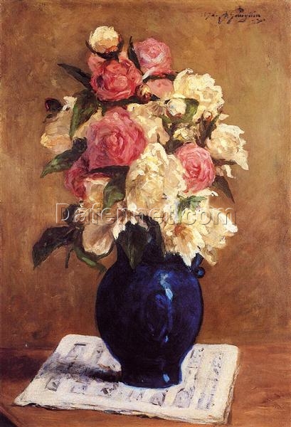 Paul Gauguin “Bouquet of Peonies on a Musical Score” c.1876 – Elegant Oil Painting Reproduction | Custom Canvas Artwork for Home Décor