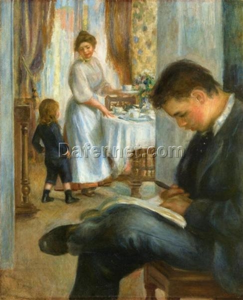 Authentic Reproduction of Renoir’s “Breakfast at Berneval” – Custom Oil Painting of the 1898 French Breakfast Scene | Dafen Village