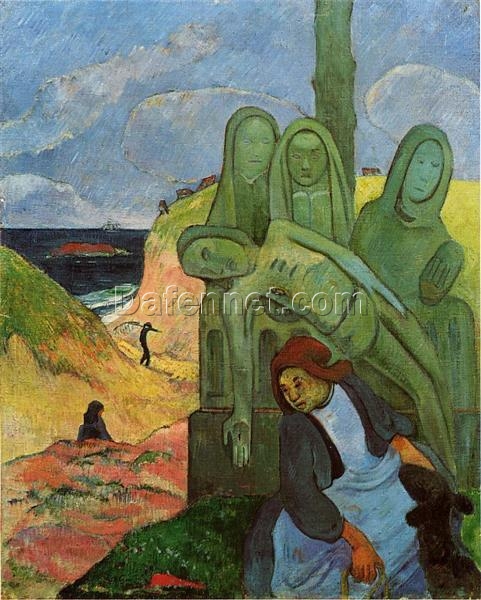 Paul Gauguin “Calvaire Breton” 1889 – Custom Oil Painting Reproduction of Breton Landscape