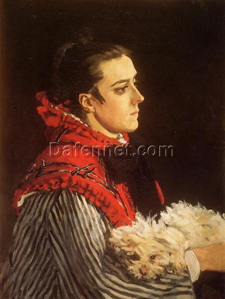 Claude Monet Camille with a Small Dog 1866 – Dafen Village Studio’s Expert Oil Painting Reproduction