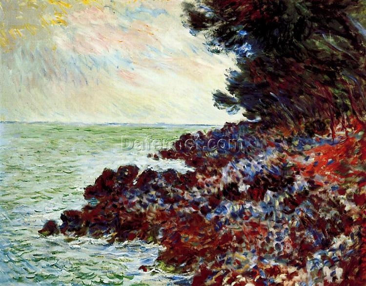 High-Quality ‘Cap Martin 3’ by Claude Monet 1884 | Handcrafted Oil Painting from Dafen Village