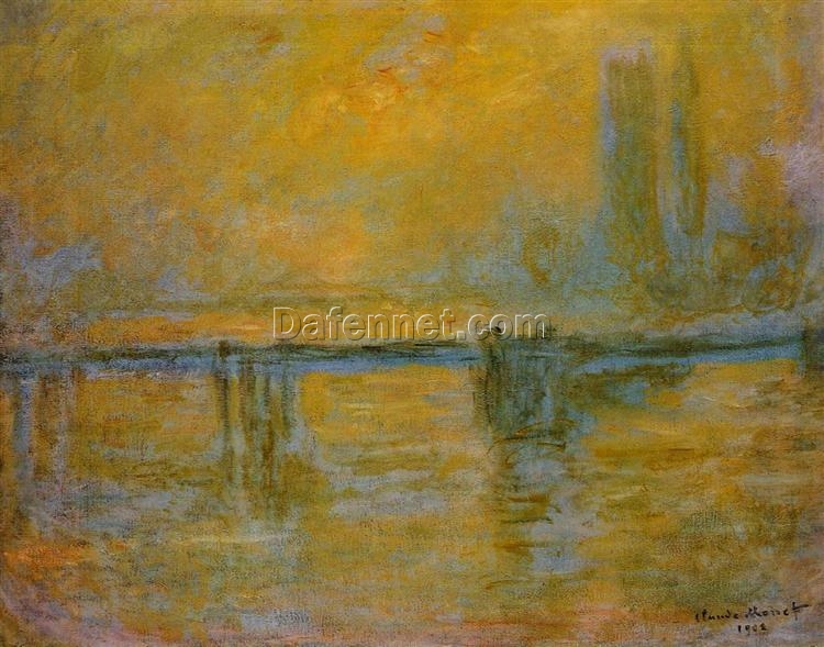 Monet’s Charing Cross Bridge (1901) – Stunning Oil Painting Reproduction from Dafen Village Artists