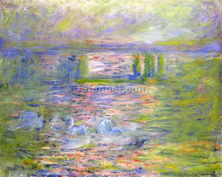 Hand-Painted Claude Monet Charing Cross Bridge 2 Oil Painting (1899-1901) – High-Quality Reproduction by Dafen Village Artists