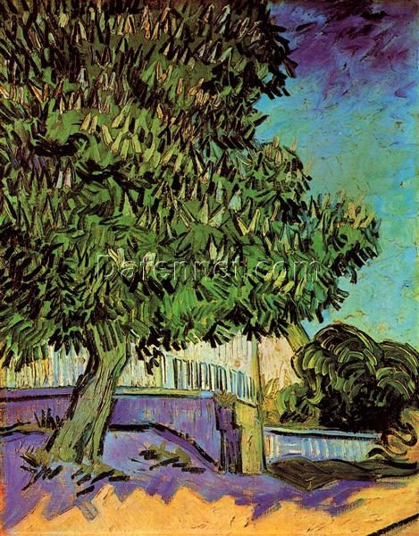 Hand-Painted Van Gogh Chestnut Tree in Blossom 1890 – Beautiful Floral Art by Dafen Village Studio