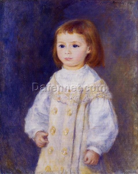 Hand-Painted Reproduction of Pierre-Auguste Renoir’s “Child in a White Dress (Lucie Berard)” (1883) – Custom Oil Painting on Canvas from Dafen Village