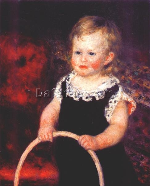 Renoir’s “Child with a Hoop” – Custom Oil Painting Reproduction for Lovers of Childhood Portraits and Joyful Art | Dafen Village