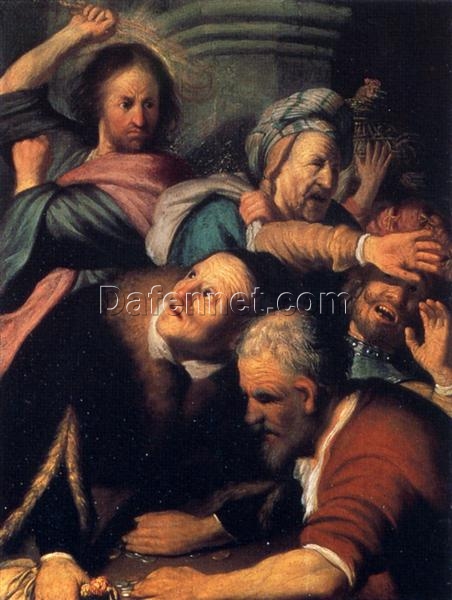 Rembrandt ‘Christ Driving the Moneychangers from the Temple’ 1626 – Historic Artwork of Christ’s Righteous Anger