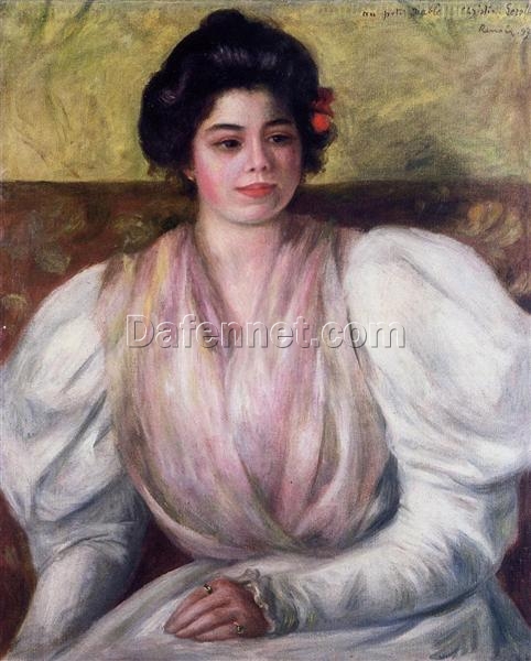 Buy “Christine Lerolle” by Pierre-Auguste Renoir – Elegant Female Portrait Reproduction on Canvas | Dafen Village