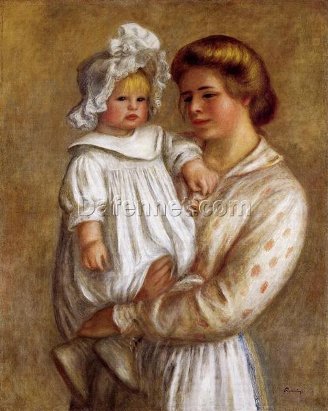 Renoir’s “Claude and Renee (Claude)” – Custom Oil Painting Reproduction of Father and Child Relationship | Dafen Village