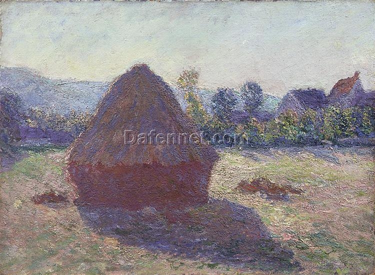 Claude Monet A Haystack in the Evening Sun 1891 | Fine Art Oil Painting Reproduction | Dafen Village Masterpiece