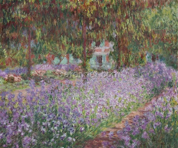 Claude Monet Irises in Monet’s Garden (1900) – Dafen Village Studio’s Hand-Painted Oil Painting for Art Collectors