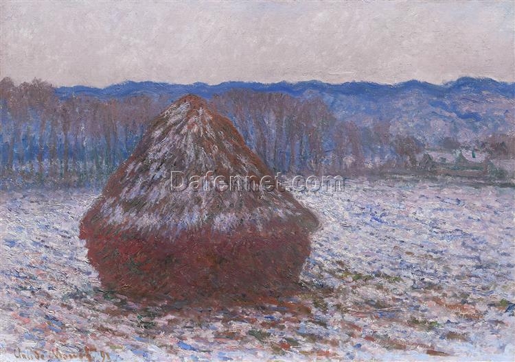 High-Quality Oil Painting of Monet’s Stack of Wheat | Capturing the Essence of Impressionism from Dafen Village