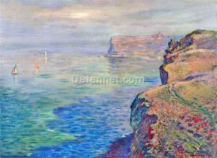 Claude Monet Cliff at Grainval near Fécamp 1881 – Original-Style Oil Painting by Dafen Village Artists