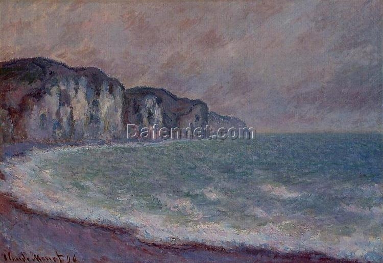 Impressionist Landscape Art – Cliff at Pourville by Claude Monet (1896) | Fine Oil Painting from Dafen Village