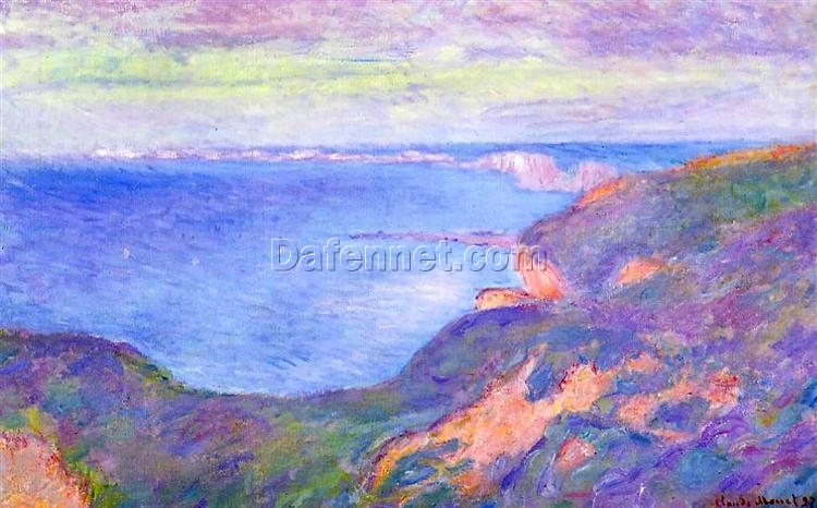 Hand-painted Cliff near Dieppe 2 (1897) by Claude Monet – High-Quality Oil Painting Reproduction from Dafen Village Studio