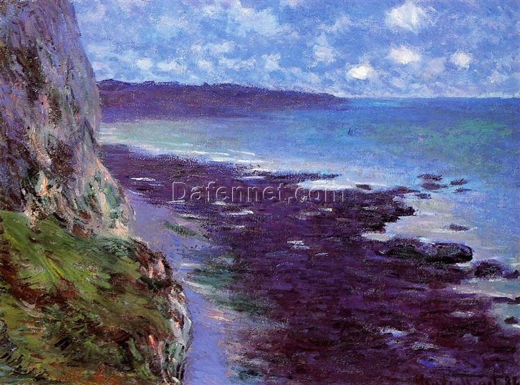 Custom Claude Monet Cliff Near Dieppe Oil Painting – Vibrant Impressionist Art for Your Coastal Home