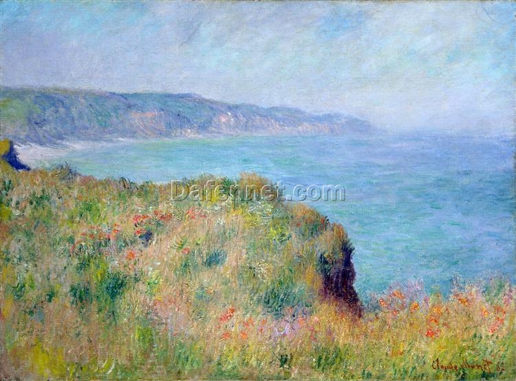 Monet’s Cliff near Pourville (1882) Reproduction, High-Quality Hand-Painted Oil Painting from Dafen Village Studio