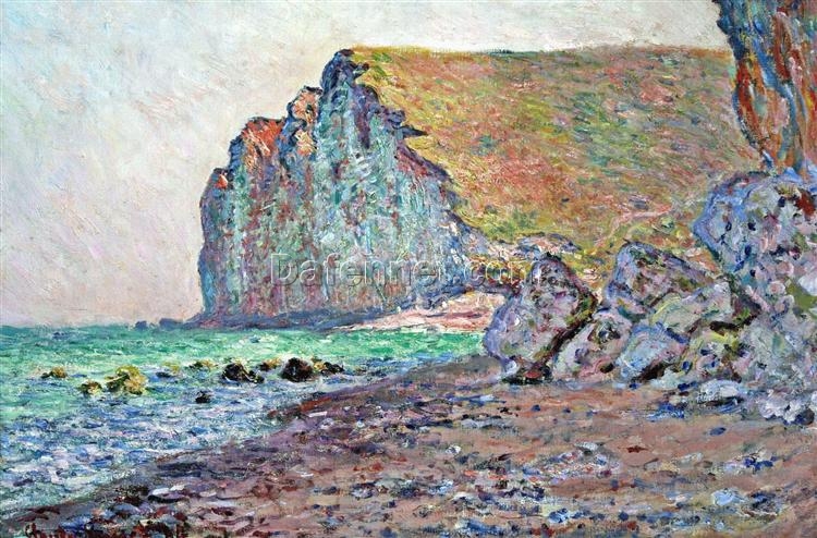 Authentic Cliffs of Les Petites-Dalles by Claude Monet – Custom Oil Painting of French Seaside Cliffs, Created by Dafen Village Experts