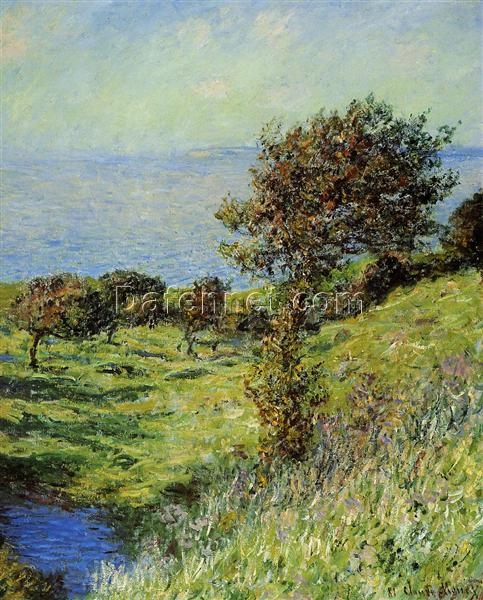 1881 Claude Monet Cliffs of Varengeville, Gust of Wind Oil Painting – Original Reproduction by Dafen Village Artist