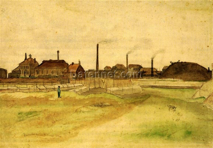 High-Quality Reproduction of Van Gogh’s Coalmine in the Borinage – Vintage 1879 Oil Painting from Dafen Village Studio