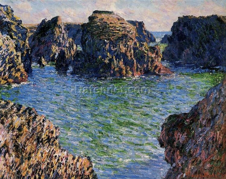 Custom Claude Monet Oil Painting Reproduction of Coming into Port-Goulphar, Belle-Ile (1886) – Coastal Landscape by Dafen Village Artists