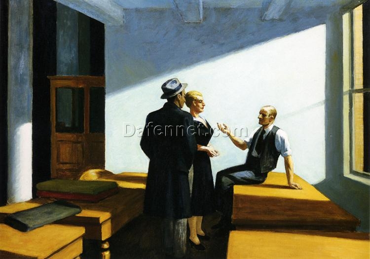 Conference at Night” by Edward Hopper – c.1949 Oil Painting Reproduction | Beautiful Hand-Painted Canvas Artwork for Art Collectors