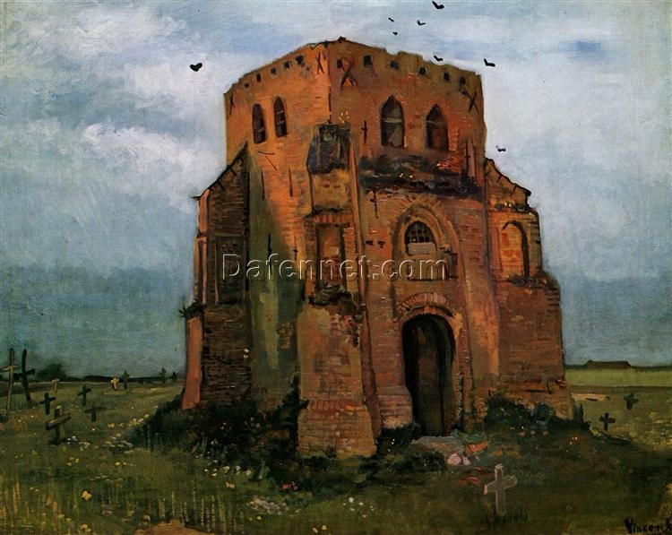 Vincent van Gogh’s Country Churchyard and Old Church Tower (1885) – Stunning Handcrafted Oil Painting from Dafen Village