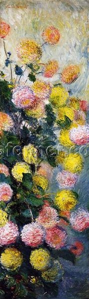 Artistic Dahlias by Claude Monet (1883) – Custom Oil Painting Reproduction from Dafen Village’s Expert Artists