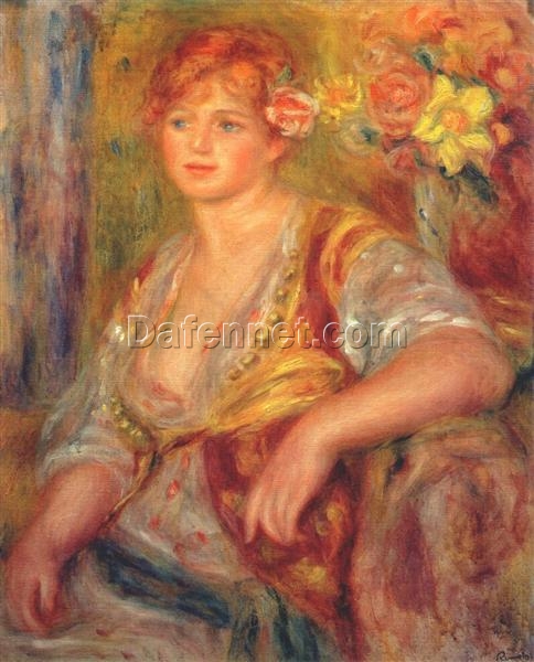 Impressionist Oil Reproduction of “Dédée in Spanish Dress” by Pierre-Auguste Renoir | Timeless Elegant Portrait of Spanish Beauty | Dafen Village