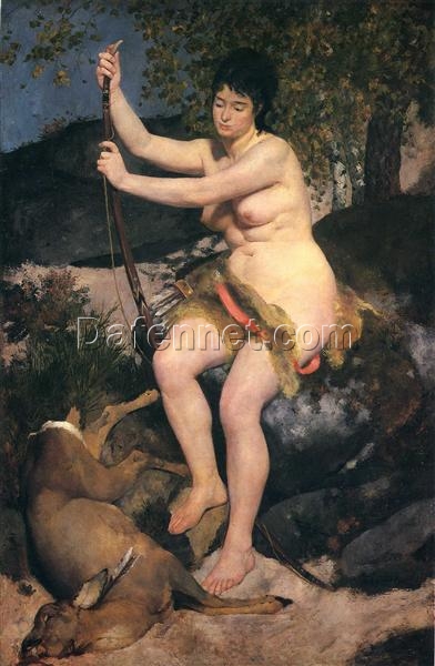 Impressionist Oil Reproduction of Renoir’s “Diana” (1867) – Timeless Mythological Scene | Dafen Village