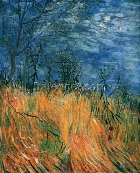 Edge of a Wheatfield with Poppies (1887) by Vincent van Gogh – High-Quality Canvas Oil Painting by Dafen Village Studio