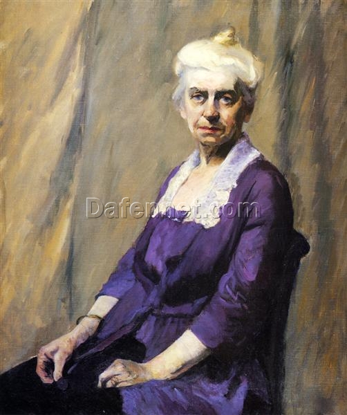 Elizabeth Griffiths Smith Hopper, The Artist’s Mother” by Edward Hopper 1915-1916 – Hand-Painted Oil Painting Reproduction | Fine Art Canvas from Dafen Village