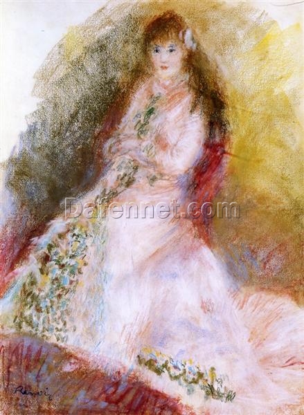 Ellen Andree” – Handcrafted Oil Reproduction of Renoir’s Portrait of Grace and Beauty | Dafen Village