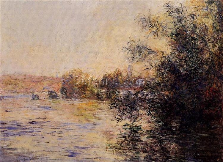 Evening Effect of the Seine (1881) by Claude Monet – Stunning Oil Painting Reproduction | Dafen Village Art Studio