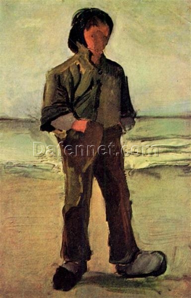 Classic Vincent van Gogh’s Fisherman on the Beach – 1882 Painting Handcrafted by Dafen Village Artists