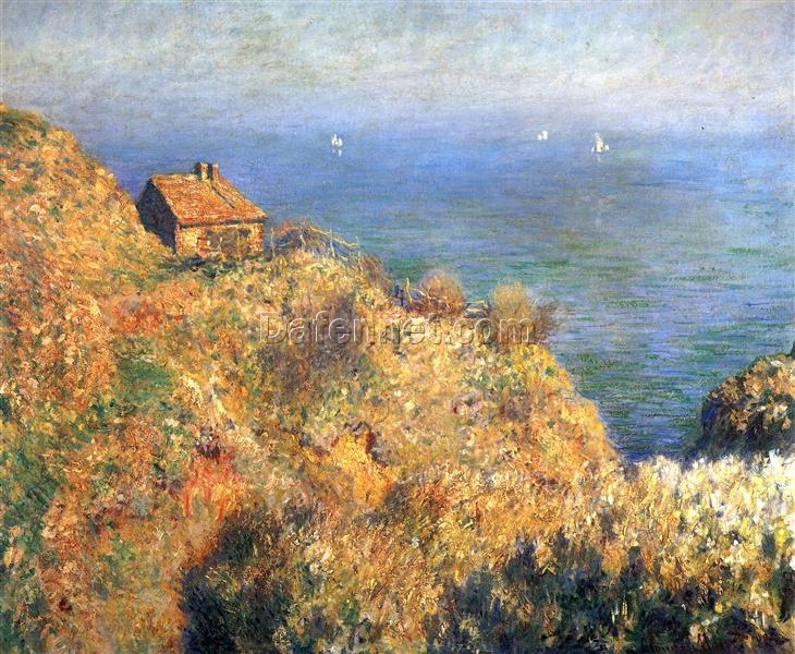 High-Quality Fisherman’s House at Varengeville (1882) Monet Oil Painting – Custom Reproduction by Expert Dafen Village Artist