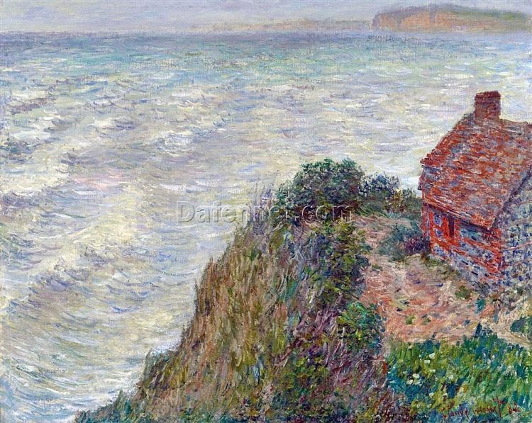 Dafen Village’s Impressionist Replica of Fisherman’s House in Petit-Ailly (1882) by Claude Monet – Authentic Hand-Painted Oil Art