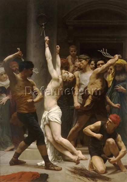 Custom Oil Painting of Bouguereau’s “Flagellation of Our Lord Jesus Christ” | Elegant 1880 Artwork from Dafen Village